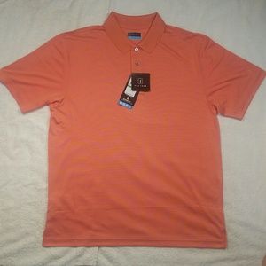 Mens PGA Tour Golf Polo Shirt NWT Salmon Sz Large